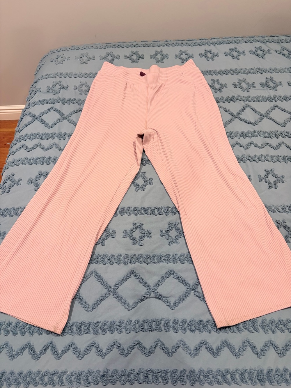 Adore Me Light Pink Ribbed Lounge Pants